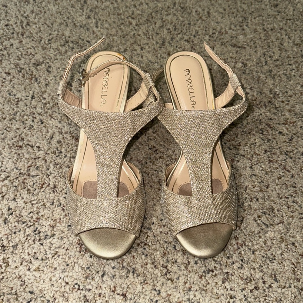 Marbella Gold Formal Heels